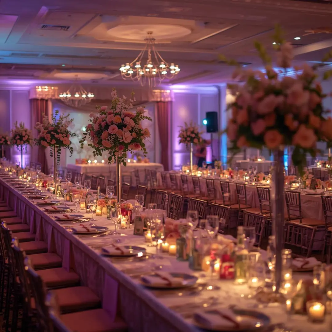 Beautifully decorated event venue